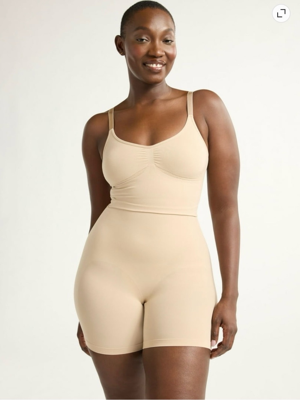Seamless Mid-Thigh Bodysuit - Nude - Picture 9 of 10